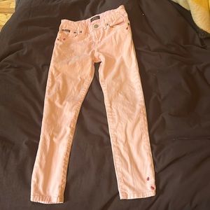 Polo girls 8 pink jeans with ladybugs - like new!